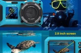 4k Waterproof Action Camera 64GB 2x Battery