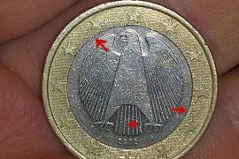 იყიდება ქარხნული წუნის  მქონე მონეტა(mint error coin)-1ევრო