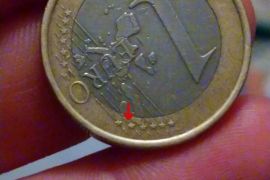 იყიდება ქარხნული წუნის  მქონე მონეტა(mint error coin)-1ევრო