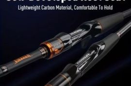 KINGDOM 2-Section Carbon Fiber Lure 2.4 Casting Fishing Rod