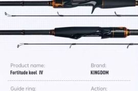 KINGDOM 2-Section Carbon Fiber Lure 2.4 Casting Fishing Rod