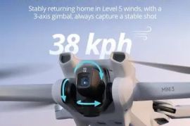 DJI Mini 3 Fly More Combo 4K Video 3x Batteries დრონი