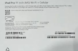 iPad Pro 11" M5, 256GB, Wi-Fi + 5G Cellular, Black