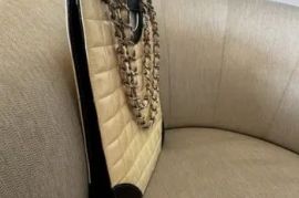 vintage Chanel Ligne Cambon Canvas &amp; Leather Tote Bag