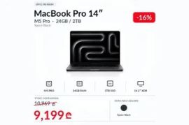 MacBook Pro M5 Pro. 24GB RAM, 2TB SSD