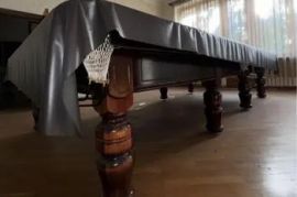 Classic Turned-Leg Russian Pyramid Billiard Table