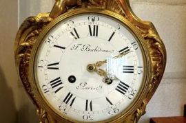 Louis XV Style Gilt Bronze (Ormolu) Figural Mantel Clock