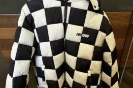 Full Send Checkered Quilt Puffer Jacket