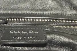 Christian Dior Black Cannage Quilted Lambskin Leather Soft