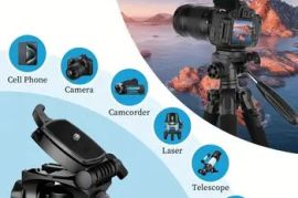 UEGOGO Camera Tripod Featuring a 360° Panoramic , 74 Inches/