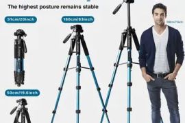 UEGOGO Camera Tripod Featuring a 360° Panoramic , 74 Inches/