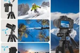 UEGOGO Camera Tripod Featuring a 360° Panoramic , 74 Inches/