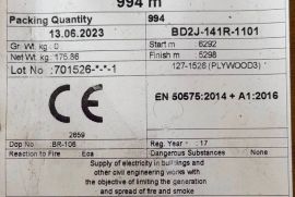 მოქნილი ძალოვანი კაბელი Borsan Kablo H05VV-F 5G1.5 მმ², შავი