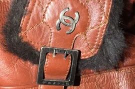 Chanel Quilted Fur Double-Buckle Moto Boots