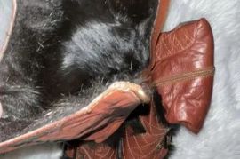 Chanel Quilted Fur Double-Buckle Moto Boots