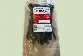 საკაბელო მომჭერი (Cable Ties) Radpol CT 140-3,6-C Black 100 ცალი