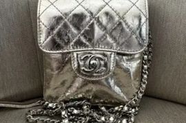 Chanel Classic Quilted Flap Phone Pouch with Chain