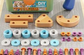 სათამაშო ხელოსნის ხელსაწყობეის კომპლექტი ბავშვების