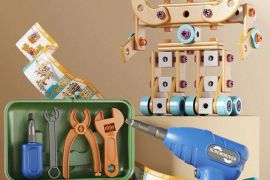 სათამაშო ხელოსნის ხელსაწყობეის კომპლექტი ბავშვების