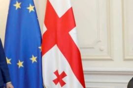 დროშა ბახილით საქართველო ევროკავშირი და სხვა