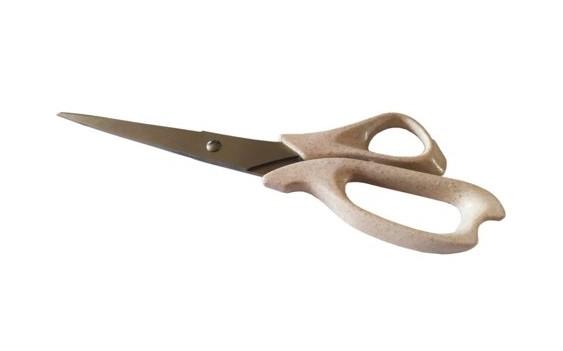 Ekologiczne nożyczki 21.5cm rękojeść ze słomy