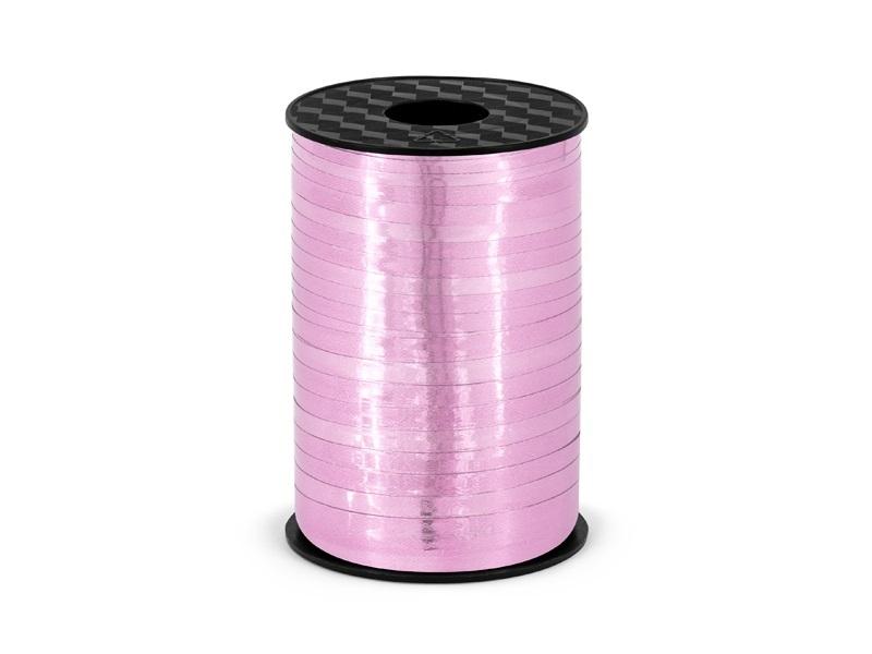 Wstążka plastikowa różowa 5mmx225m