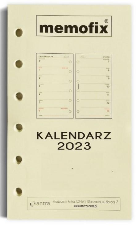 Wkład kalendarzowy 2023 Memofix A7 TNS
