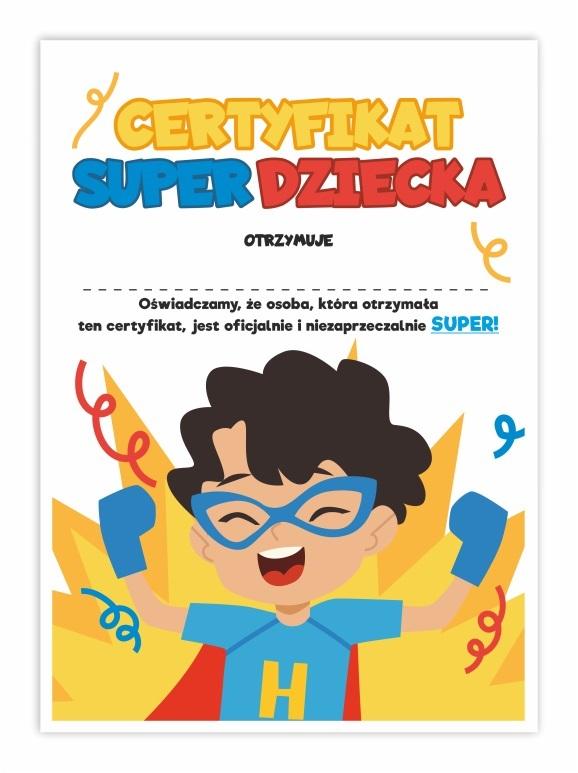 Certyfikat A4 Super Dziecka - Chłopiec 10szt