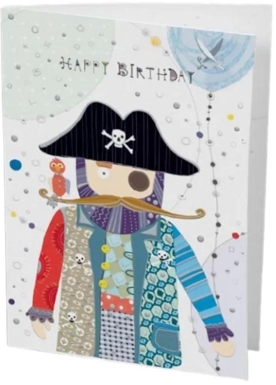 Karnet B6 + koperta Urodziny pirat