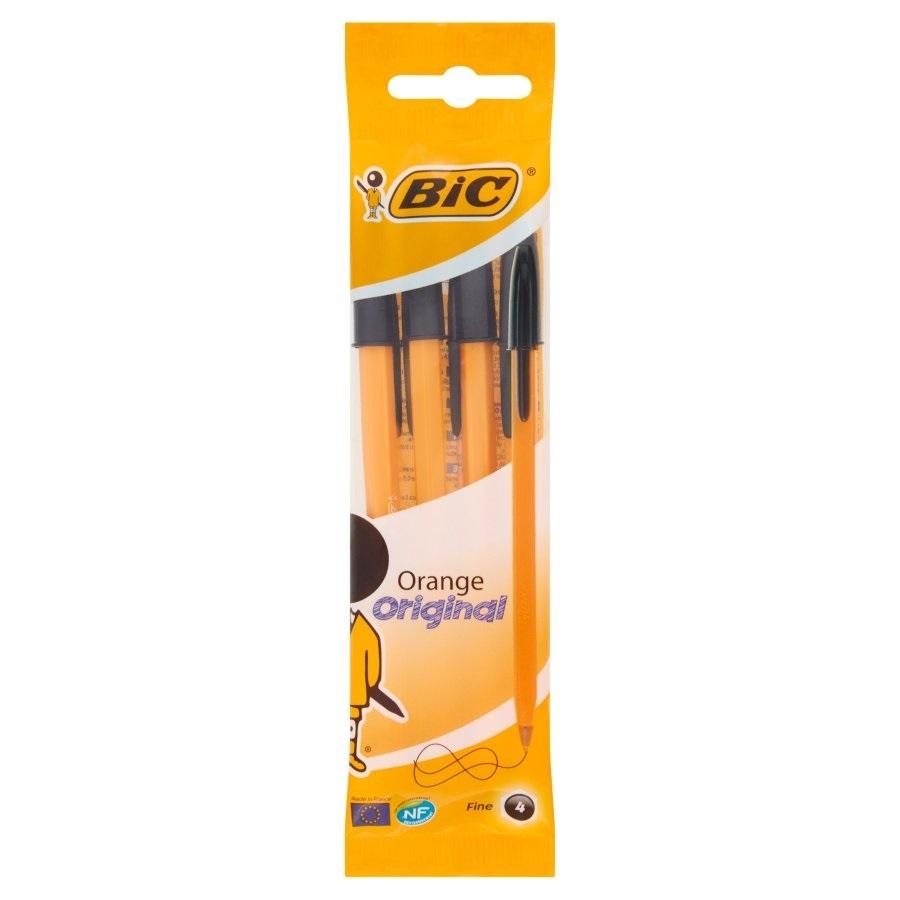 Długopis Orange Original Fine czarny 4szt BIC