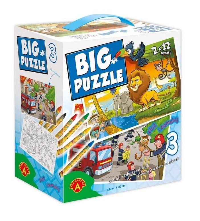 Big Puzzle 3 - Zwierzęta afrykańskie i Straż ALEX