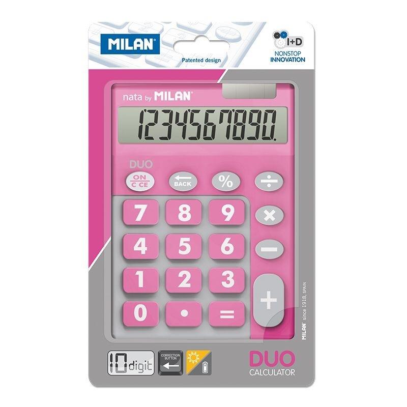 Kalkulator 10 poz. Touch Duo różowy MILAN