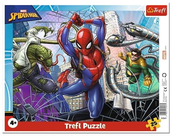 Puzzle ramkowe 25 Odważny Spiderman TREFL