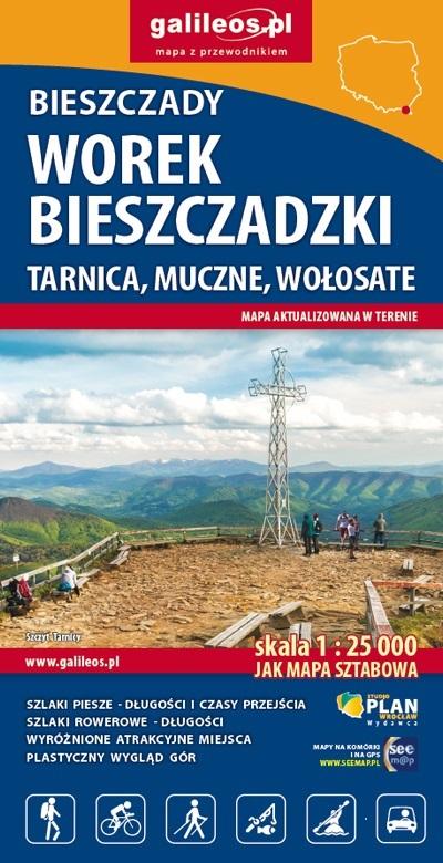 Mapa tur. - Worek Bieszczadzki, Tarnica... w.2022