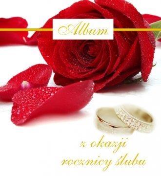 Album z okazji rocznicy ślubu (czerwona róża)
