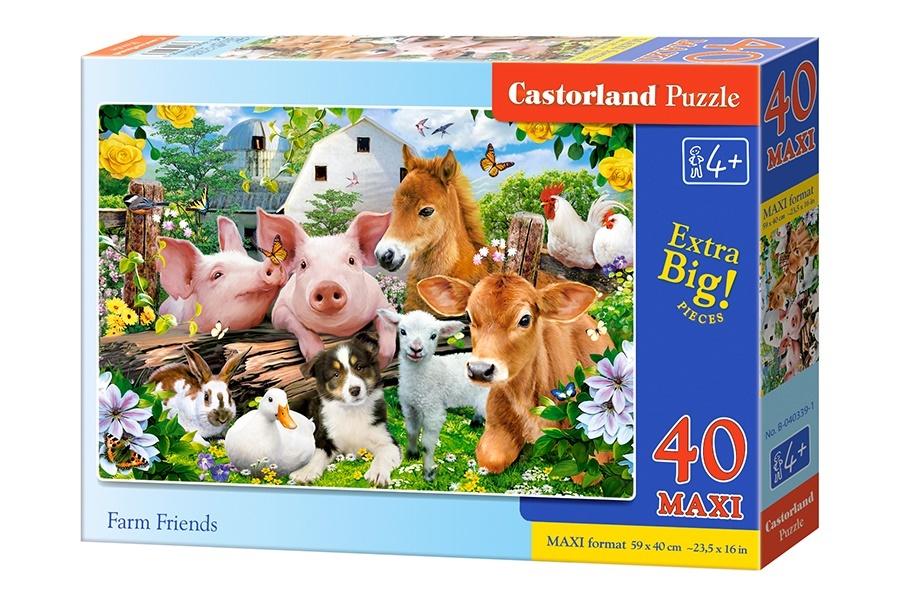 Puzzle 40 maxi - Farm Friends CASTOR
