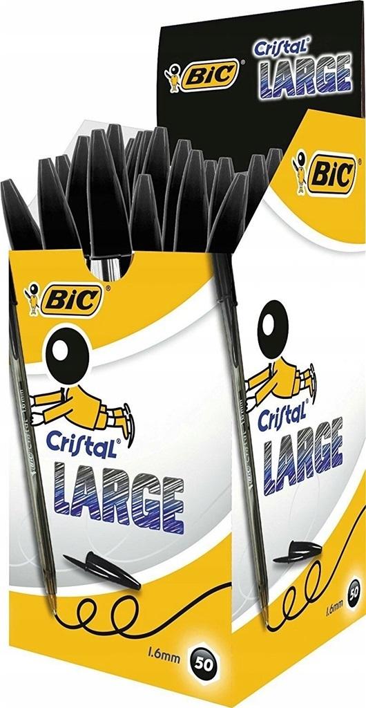 Długopis Cristal Large czarny BIC (50szt)