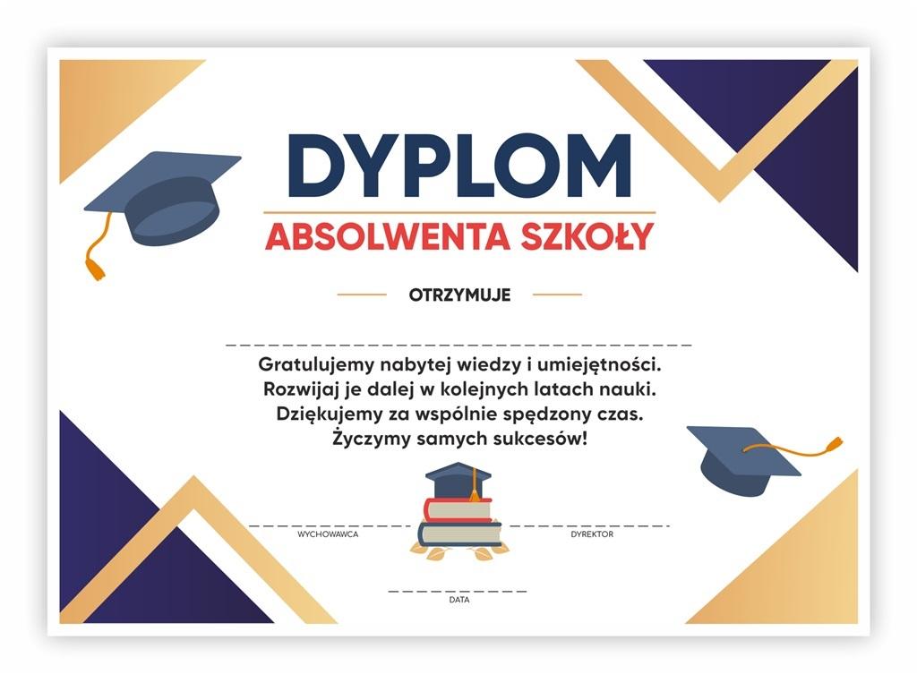 Dyplom A4 absolwenta szkoły - Birety 30szt