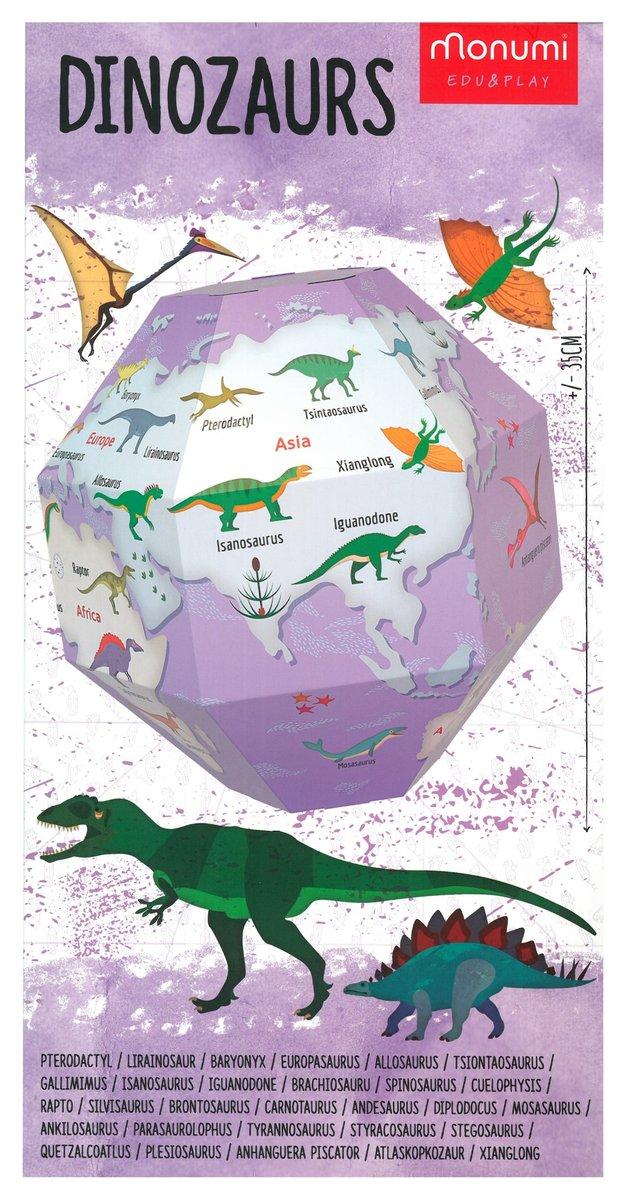 Globus 3D do składania - Dinozaury