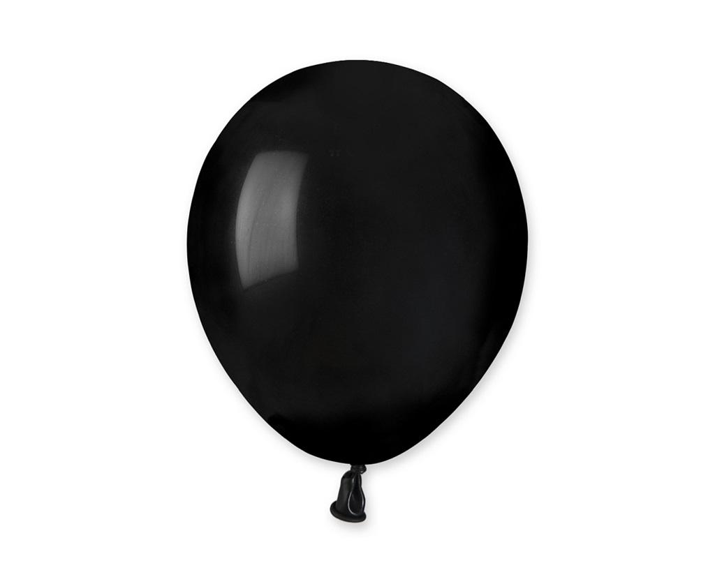Balony pastelowe czarne 13cm 100szt