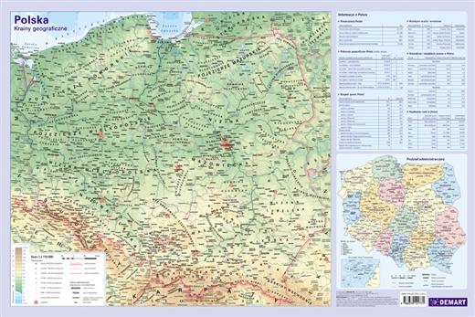 Administracyjna mapa Polski. Podkładka na biurko