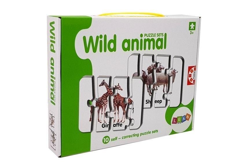 Puzzle edukacyjne dzikie zwierzęta 10el