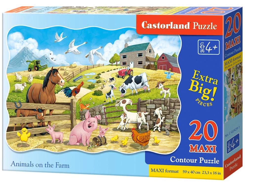 Puzzle 20 maxi - Animals on the Farm CASTOR