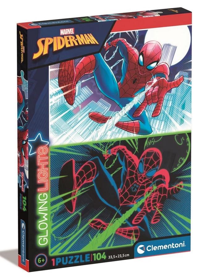 Puzzle 104 Glowing Spiderman