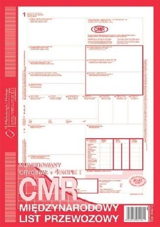 CMR Międzynarodowy list przewozowy 800-2