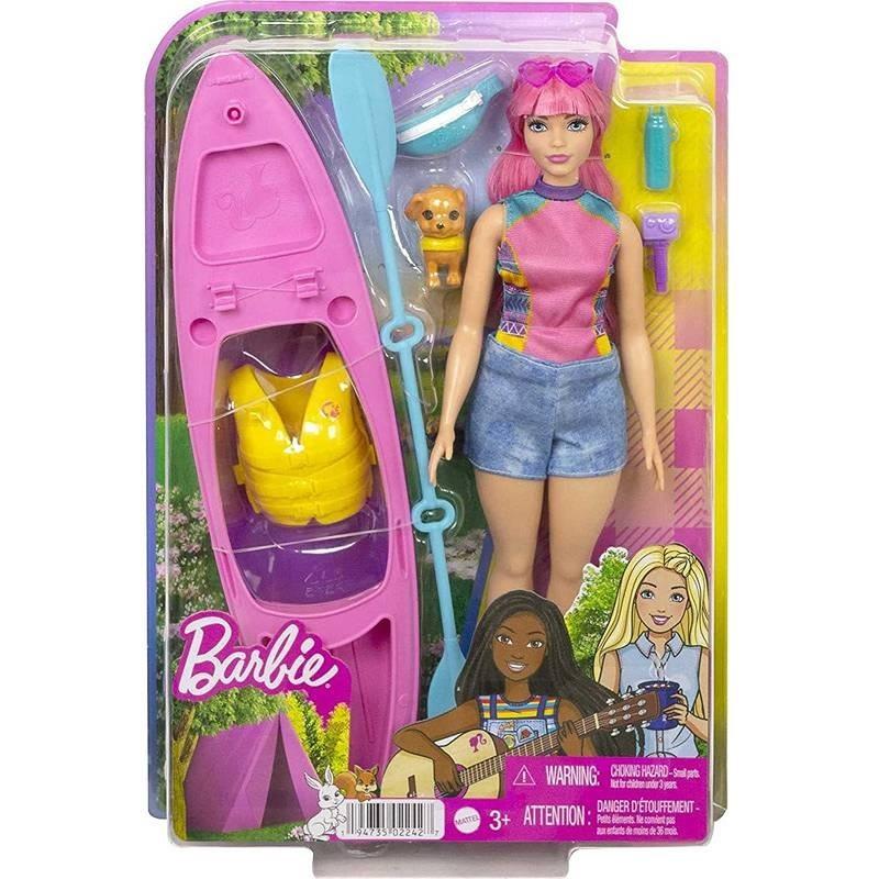 Barbie Daisy na kempingu lalka+kajak