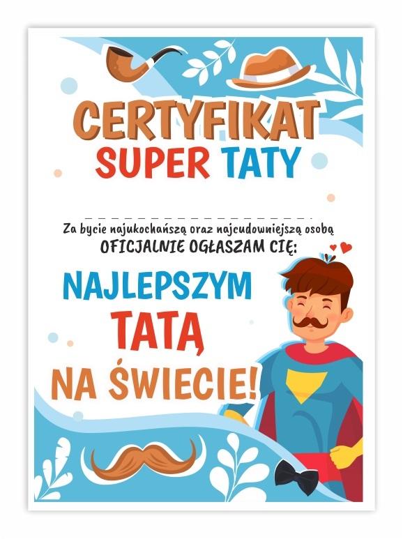 Certyfikat A4 Super Taty 10szt