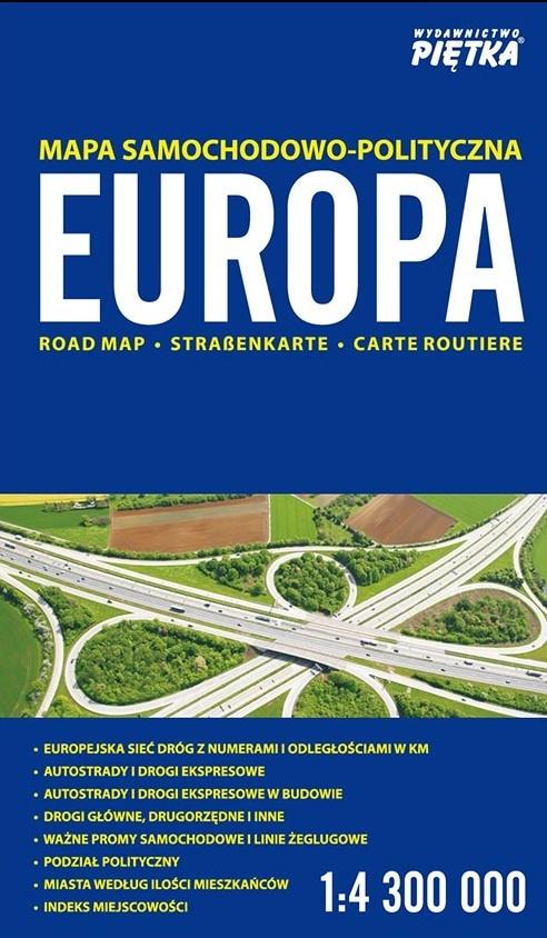 Europa 2018 mapa samochodowa 1:4 300 000