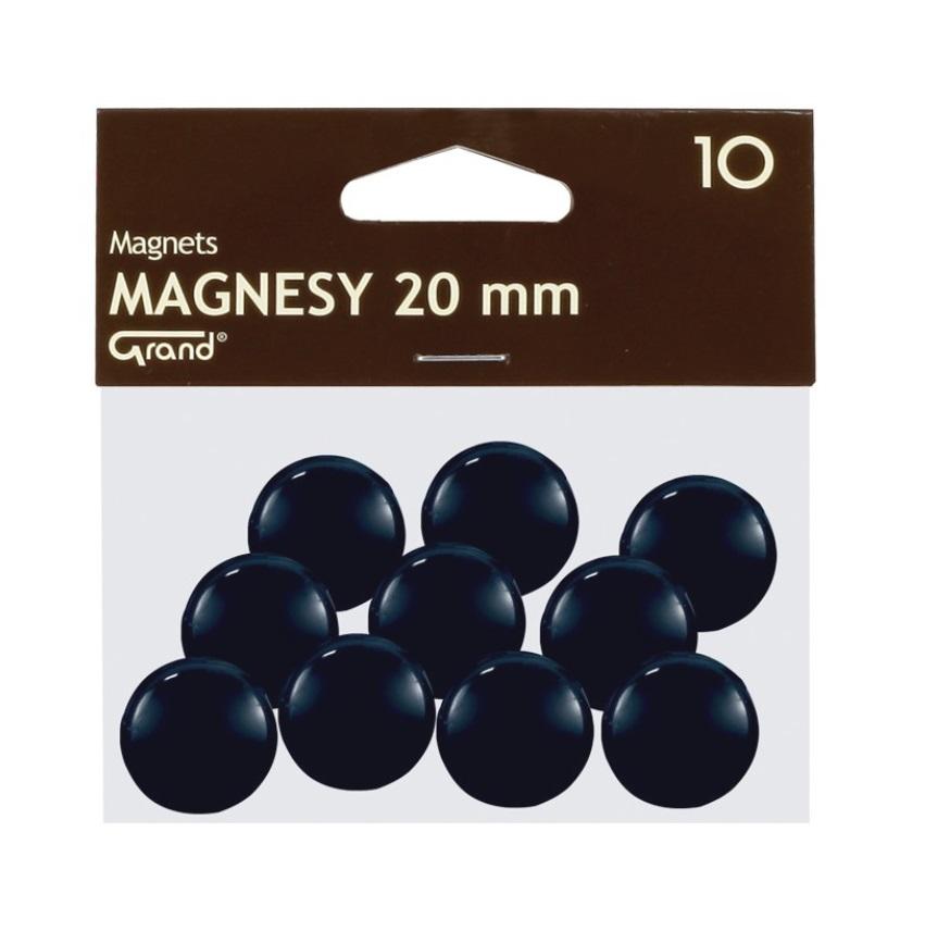 Magnes 20mm czarny 10szt GRAND