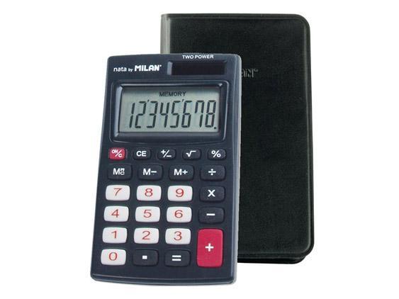 Kalkulator 8 pozycyjny czarny MILAN